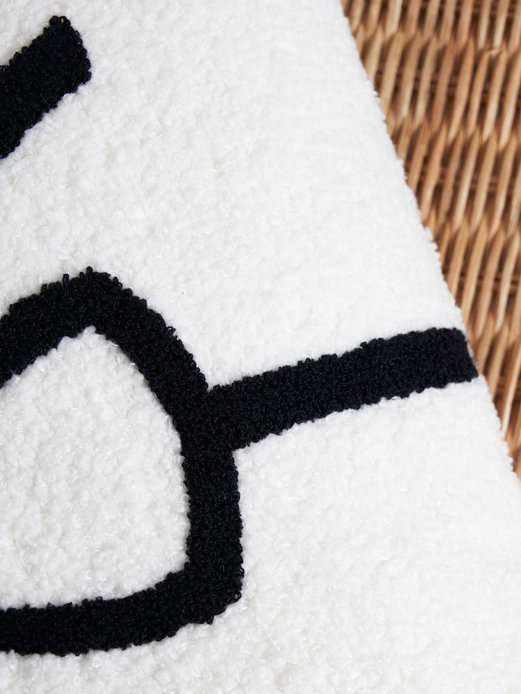 BHS Natural Present Bow Tufted Cushion - Image 2 of 6