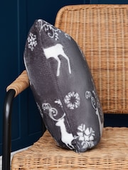 BHS Grey Christmas Stag Cushion - Image 3 of 6