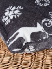 BHS Grey Christmas Stag Cushion - Image 5 of 6