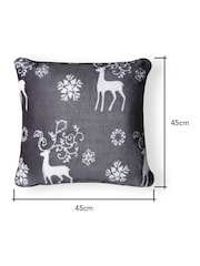 BHS Grey Christmas Stag Cushion - Image 6 of 6