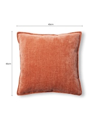 BHS Terracotta Semi Plain Design Flange Edge Cushion - Image 4 of 4