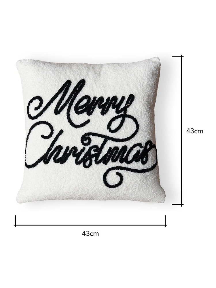 BHS Merry Christmas Tufted Cushion - Image 6 of 6 BHS Merry Christmas Tufted Cushion - Image 6 of 6