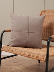 BHS Stone Faux Suede Cross Cushion - Image 1 of 6