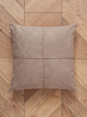 BHS Stone Faux Suede Cross Cushion - Image 2 of 6
