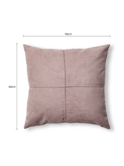 BHS Stone Faux Suede Cross Cushion - Image 6 of 6
