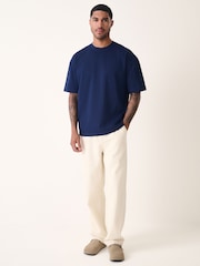 Indigo Blue Relaxed Fit Heavyweight Slub T-Shirt - Image 2 of 7