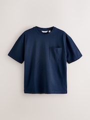 Indigo Blue Relaxed Fit Heavyweight Slub T-Shirt - Image 5 of 7