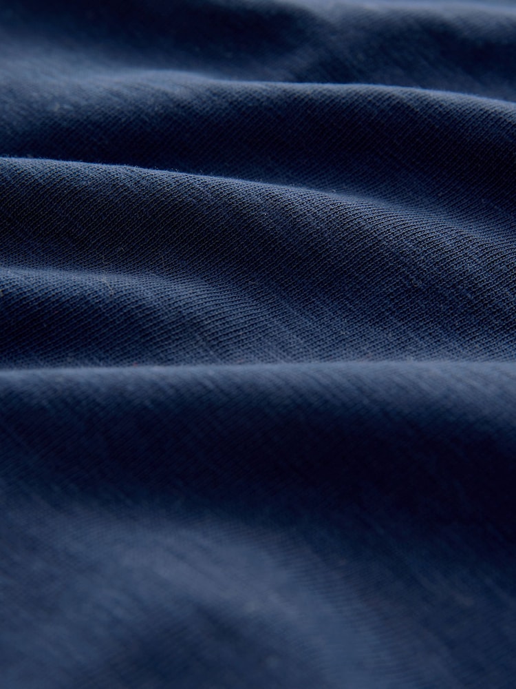 Indigo Blue Relaxed Fit Heavyweight Slub T-Shirt - Image 7 of 7
