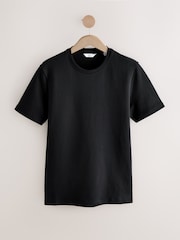 Black Slim Fit Smart Soft Touch Heavyweight T-Shirt - Image 5 of 7