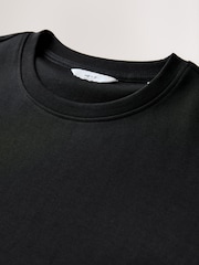 Black Slim Fit Smart Soft Touch Heavyweight T-Shirt - Image 6 of 7