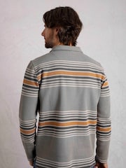 Weird Fish Grey Caudale Heavyweight Stripe Rib Rugby Shirt - Image 2 of 7
