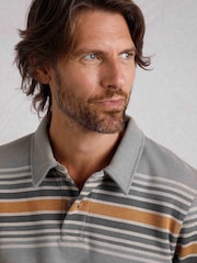 Weird Fish Grey Caudale Heavyweight Stripe Rib Rugby Shirt - Image 5 of 7