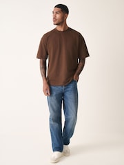 Brown Relaxed Fit Heavyweight T-Shirt - Image 2 of 6