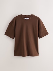 Brown Relaxed Fit Heavyweight T-Shirt - Image 4 of 6