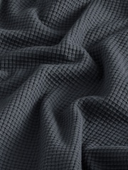 Charcoal Grey Contrast Stitch Textured T-Shirt - Image 7 of 7