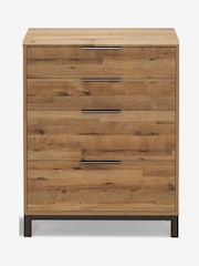 Dark Natural Bronx Oak Effect 4 Drawer Tall Chest of Drawers - Image 8 of 8
