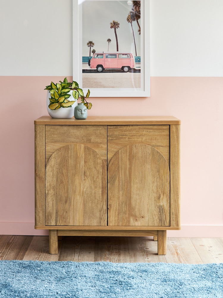 Natural Arches Mango Wood Effect Sideboard - Image 2 of 15