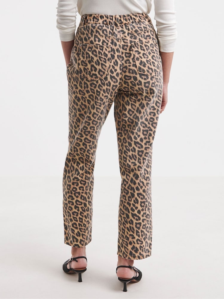 Vaqueros de algodón 100 % con estampado de leopardo de JD Williams - Imagen 2 de 6