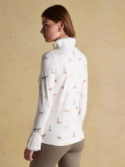 Joules Kate Cream Printed Long Sleeve Frilled Neck Top - Image 2 of 8