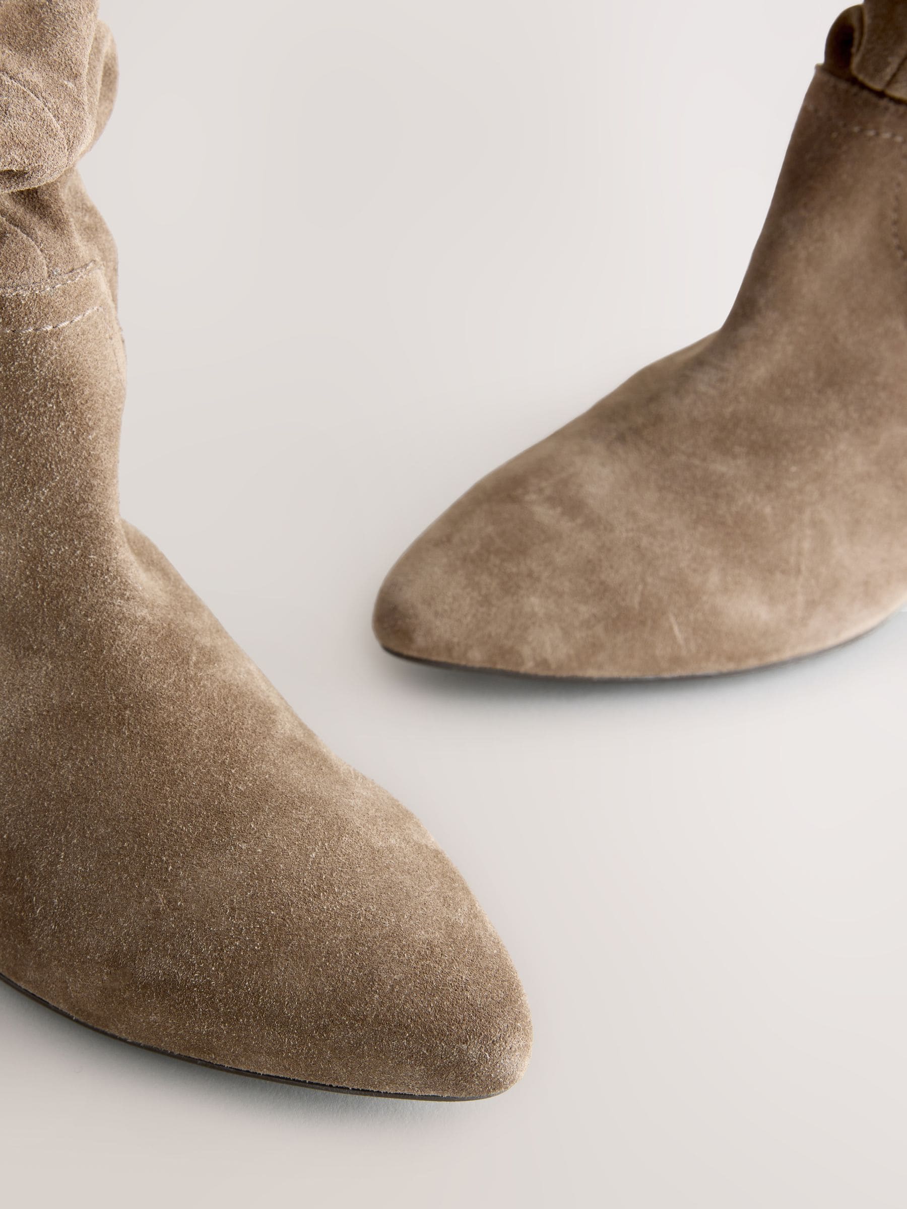 FLATTERED Suede Short Boots 35《新品・未使用》 FAUX FUR and KNIT NECK design girl boot shoes in suede