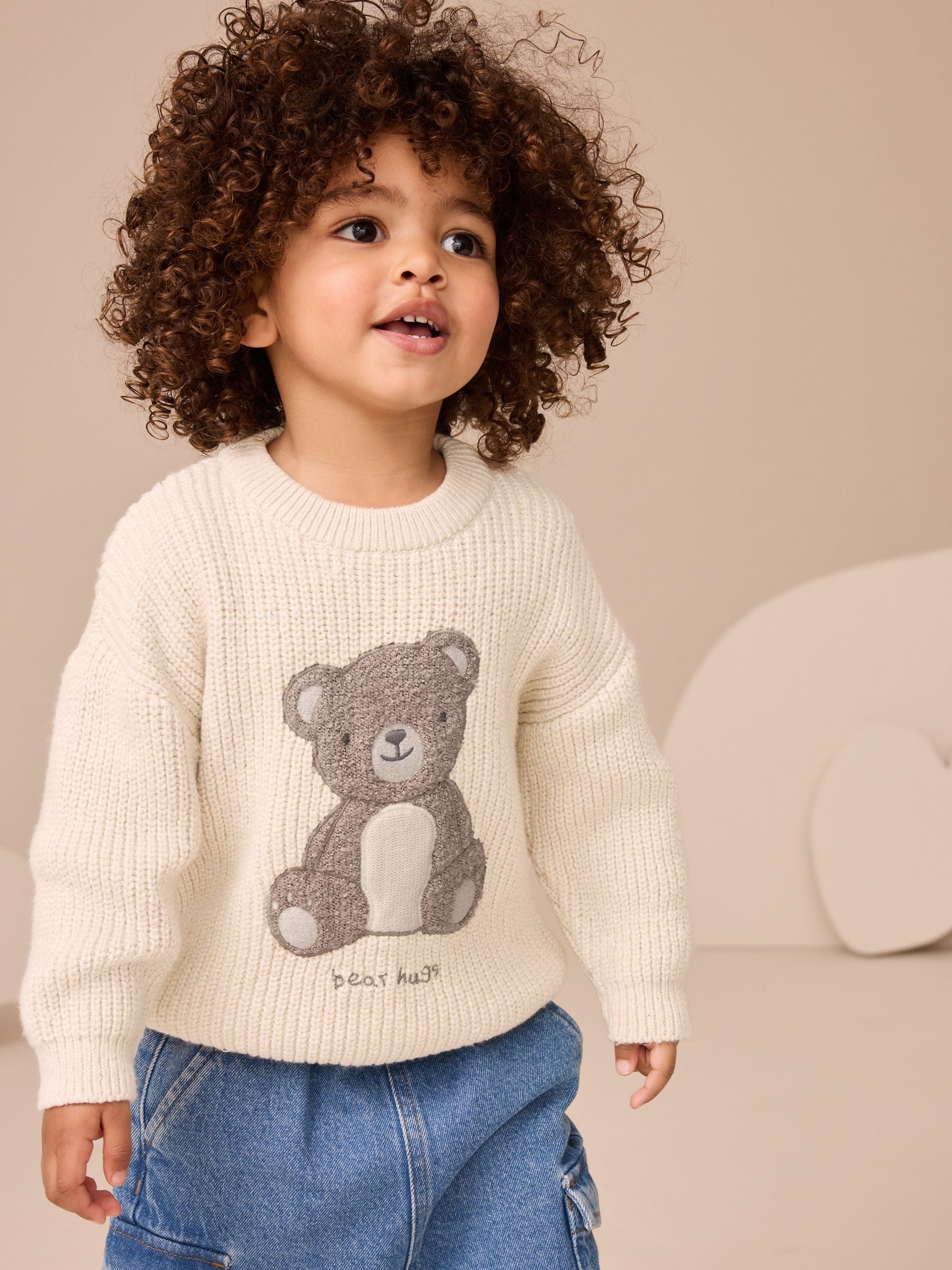 Buy Cream Bear Knitted Jumper (3mths-7yrs) from Next USA