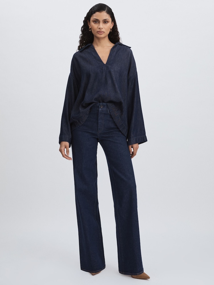 Paige High Rise Wide Leg Jeans - Image 1 of 7 Paige High Rise Wide Leg Jeans - Image 1 of 7