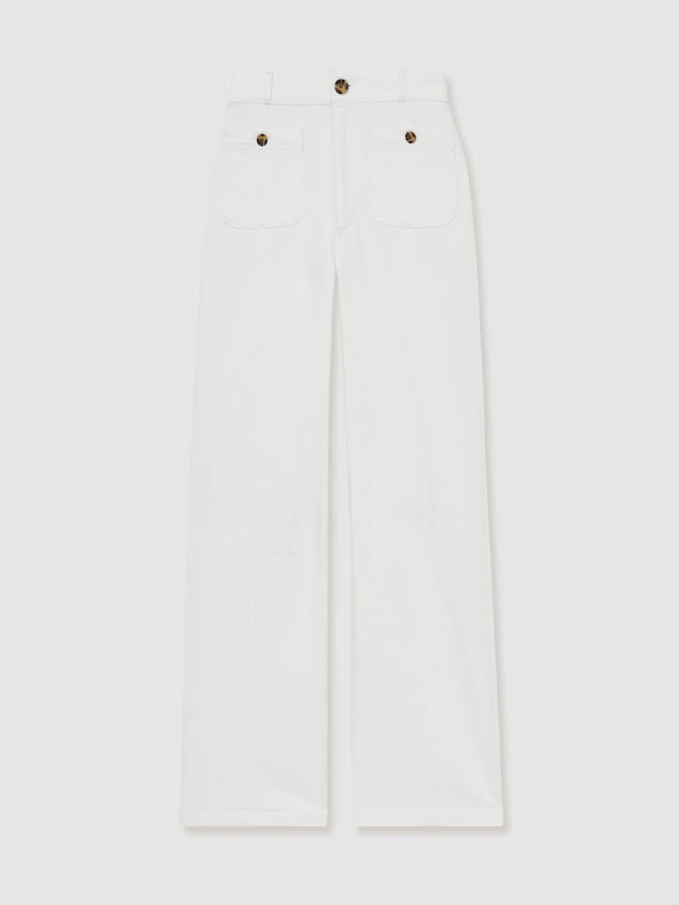 Paige Wide-Leg Patch Pocket Jeans - Bild 2 von 6