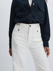 Paige Wide-Leg Patch Pocket Jeans - Bild 4 von 6