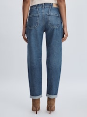 Paige Barrel Leg Turn-Up Rolled Cuff Jeans - Image 5 of 6