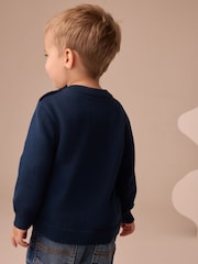 Navy Blue Raccoon Knitted Jumper (3mths-7yrs) - Image 2 of 8