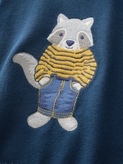 Navy Blue Raccoon Knitted Jumper (3mths-7yrs) - Image 7 of 8