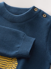 Navy Blue Raccoon Knitted Jumper (3mths-7yrs) - Image 8 of 8