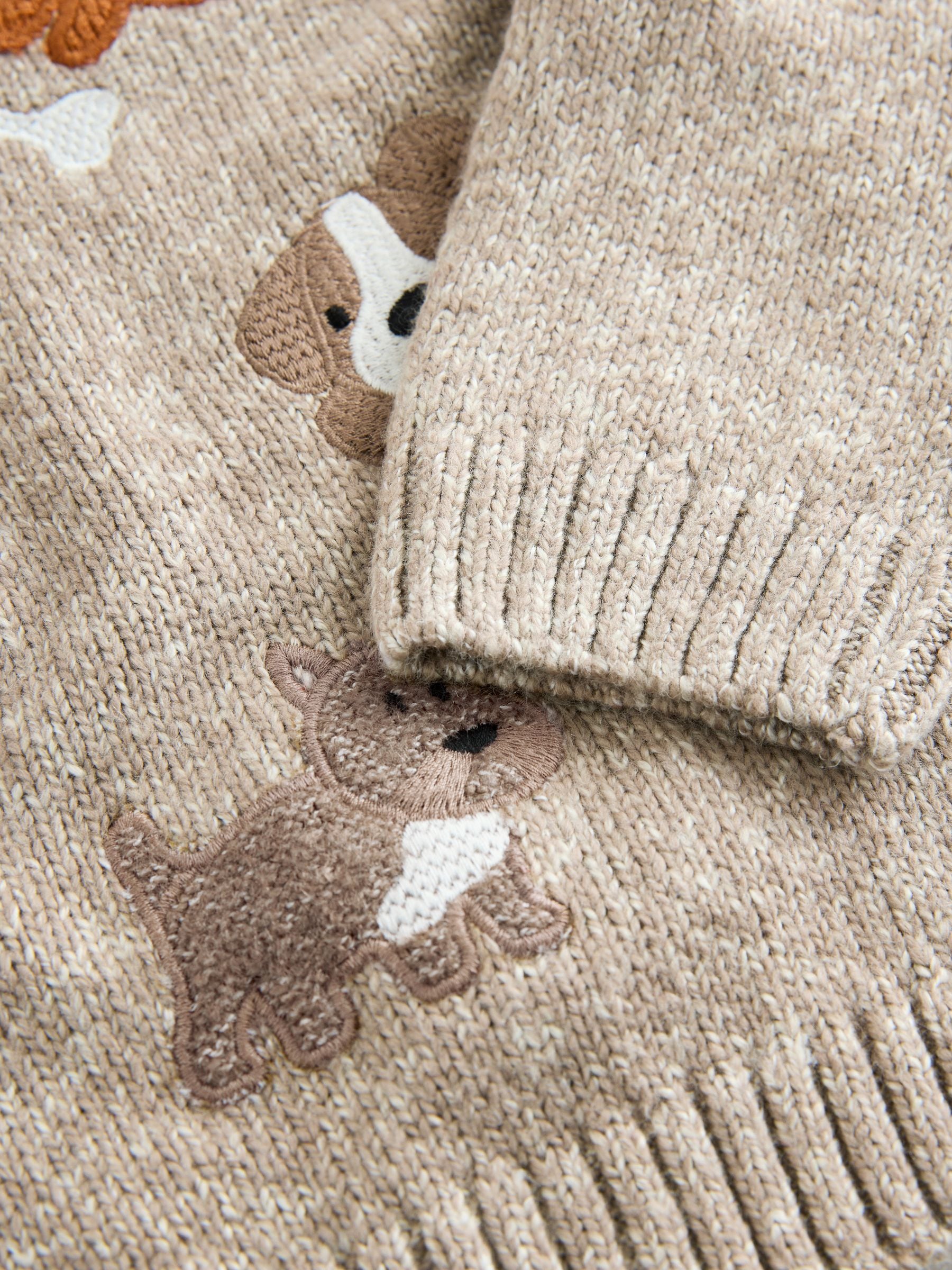 Buy Neutral Dogs Knitted Crew Neck Jumper (3mths-7yrs) from the