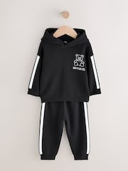 Black/White Bear Knitted Hoodie and Joggers Set (3mths-7yrs) - Image 1 of 5