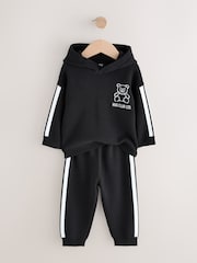 Black/White Bear Knitted Hoodie and Joggers Set (3mths-7yrs) - Image 2 of 5