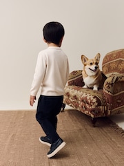 Cream Cable Knit Polo Shirt (3mths-7yrs) - Image 3 of 7