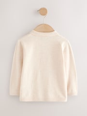 Cream Cable Knit Polo Shirt (3mths-7yrs) - Image 5 of 7