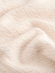 Cream Cable Knit Polo Shirt (3mths-7yrs) - Image 6 of 7
