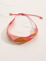 FatFace Orange Adjustable Woven Bracelet - Image 1 of 2