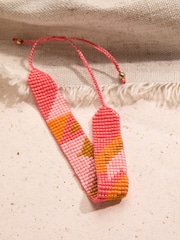 FatFace Orange Adjustable Woven Bracelet - Image 2 of 2