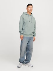 JACK & JONES Green Relaxed Fit Plain Hoodie - Image 2 of 7
