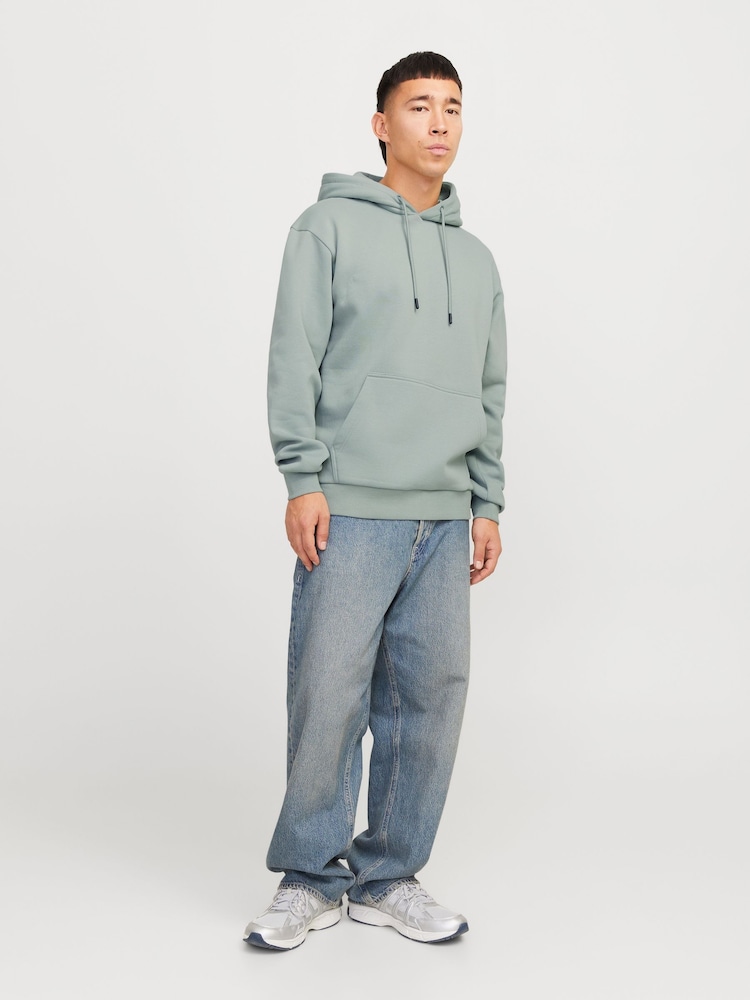 Grün - JACK & JONES Relaxed Fit Plain Hoodie - Bild 2 von 7 Grün - JACK & JONES Relaxed Fit Plain Hoodie - Bild 2 von 7