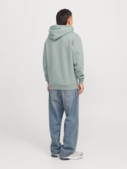 JACK & JONES Green Relaxed Fit Plain Hoodie - Image 3 of 7