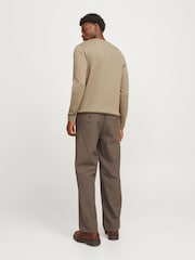 JACK & JONES Brown Knitted Crew Neck Jumper - Image 2 of 4
