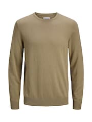 JACK & JONES Brown Knitted Crew Neck Jumper - Image 4 of 4