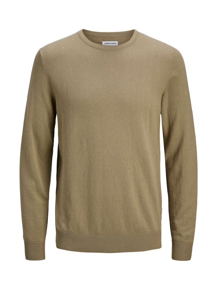 JACK & JONES Brown Knitted Crew Neck Jumper - Image 4 of 4 JACK & JONES Brown Knitted Crew Neck Jumper - Image 4 of 4