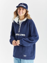 Harper & Lewis Blue Blue Ocean Quarter Zip Fleece - Image 1 of 5