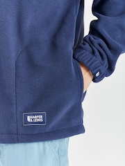 Harper & Lewis Blue Blue Ocean Quarter Zip Fleece - Image 3 of 5