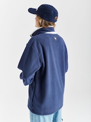 Harper & Lewis Blue Blue Ocean Quarter Zip Fleece - Image 4 of 5
