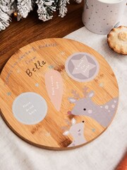 Personalised Treats For Santa & Rudolph Christmas Bamboo Platter by My 1st Years - Image 1 of 4